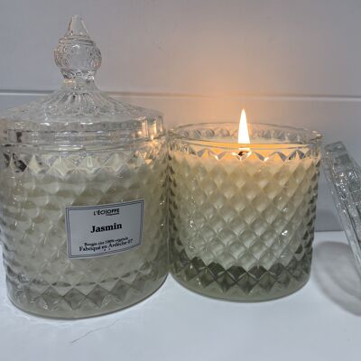 SCENTED CANDLE JASMIN BOBONNIERE 200 G OF 100% VEGETABLE SOYA WAX