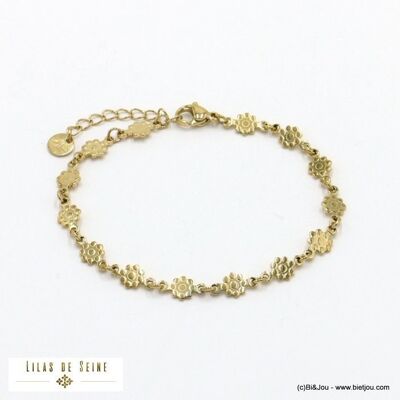 Bracciale da donna in acciaio inossidabile con catena a fiore 0222096