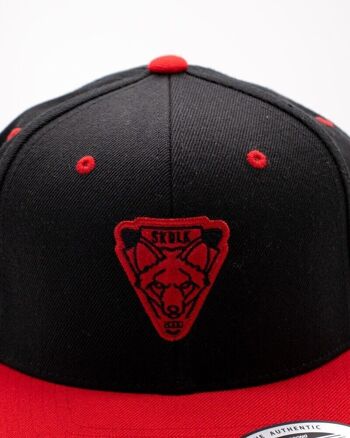 Casquette Emblème SKULK Noir Rouge 2