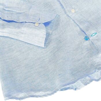 Chemise en lin FIJI bleu clair 3