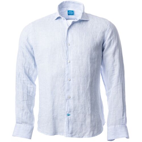 Linen Striped Shirt PHUKET blue