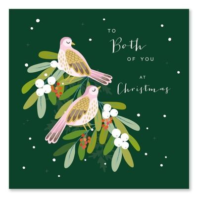 Coppia di tortore / Entrambi / Cartolina di Natale