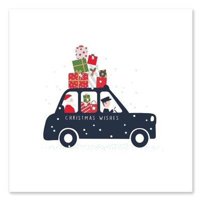 Tarjeta de Navidad de taxi negro de Londres