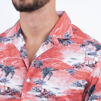 Chemise Hawaïenne Aloha KALAPAKI rouge 5