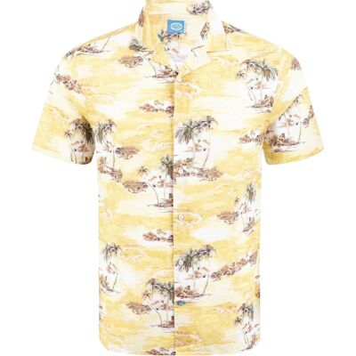 Aloha Hawaiian Shirt KALAPAKI yellow