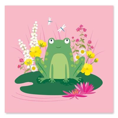 Blankokarte / Kunstkarte Frosch