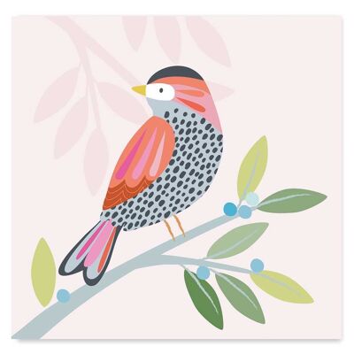 Blank Card / Art Card Pretty Bird