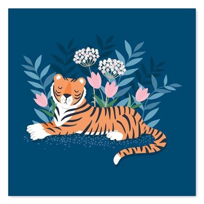 Blankokarte / Kunstkarte Tiger