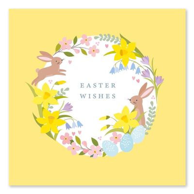 Easter Card / Pretty Spring Wreath