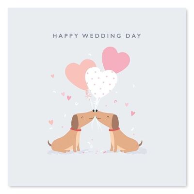 Invitación de boda / Linda pareja de perros