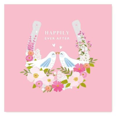 Carte de mariage / Happily Ever After Cute Birds