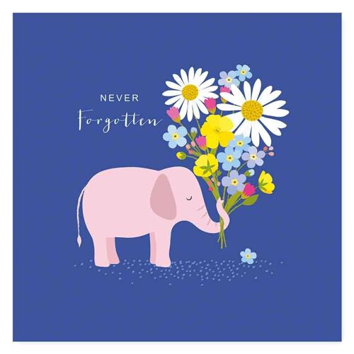 Sympathy Card / Never Forgotten Elephant