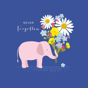 Carte de sympathie / Éléphant jamais oublié 2