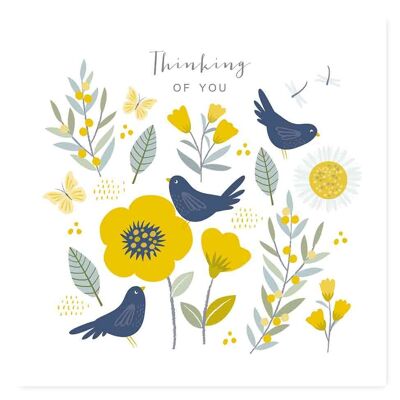 Thinking Of You Card  / Blackbirds