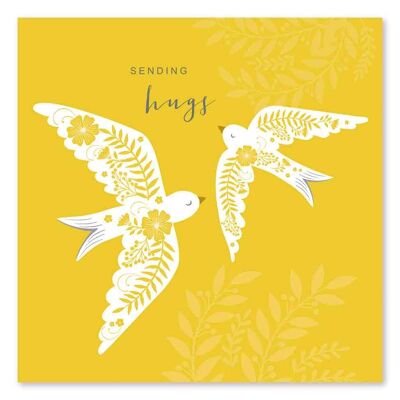 Sympathy / Thinking Of You Card / Sending Hugs Birds