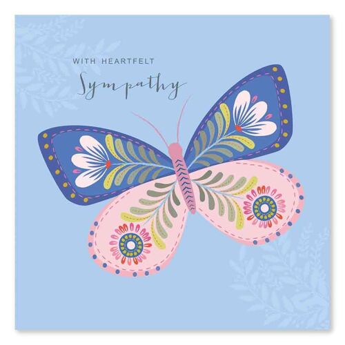 Sympathy Card / Heartfelt Sympathy Butterfly