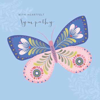 Carte de sympathie / papillon de sympathie sincère 2