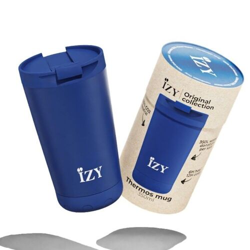 Coffee Mug IZY Blue - 350ML & cup / coffee / tea / thermos / insulation / coffee cup / Vacuum bottle