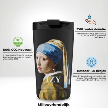 Tasse à café IZY Girl avec Perle - 350ML & tasse / café / thé / thermos / isolation / tasse à café / Fiole isotherme 4