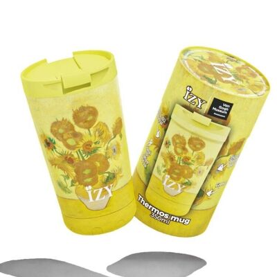 Christmas Tip - Coffee Cup IZY Sunflowers - 350ML & mug / coffee mug / tea / thermos / insulation / coffee / Vacuum bottle