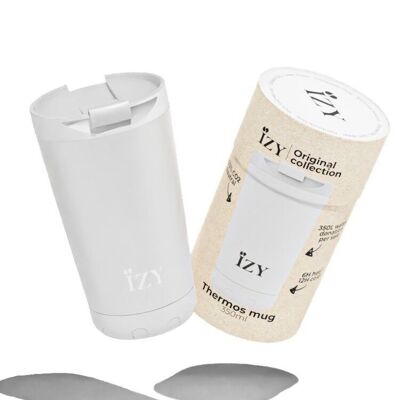 Tasse isotherme IZY Thermos - Blanche - 350 ml - Tasse à café isotherme à emporter