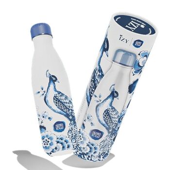 Gourde IZY x Delft Bleu - Paon 500ML & bouteille thermos / bouteille d'eau / thermos / bouteille / bouteille isotherme / eau / bouteille sous vide 2