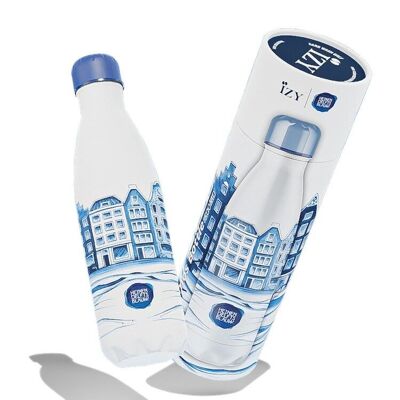 Thermosflasche IZY x Delft Blue - Canal House 500ML & Trinkflasche / Wasserflasche / Thermoskanne / Flasche / Isolierflasche / Wasser / Vakuumflasche