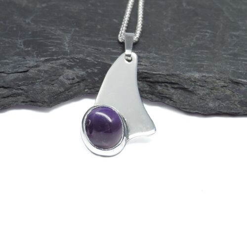 10 x 8mm Amethyst Pendant