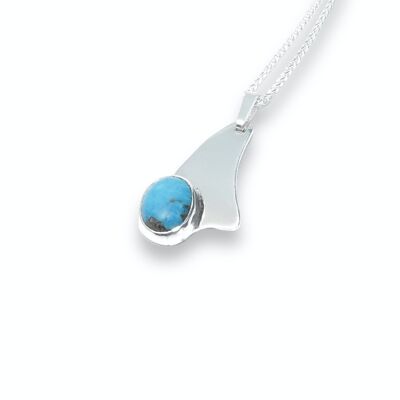 Pendentif turquoise 10 x 8 mm