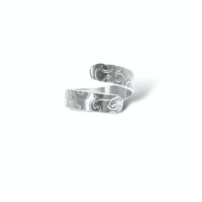 Floral Textured adj Ring