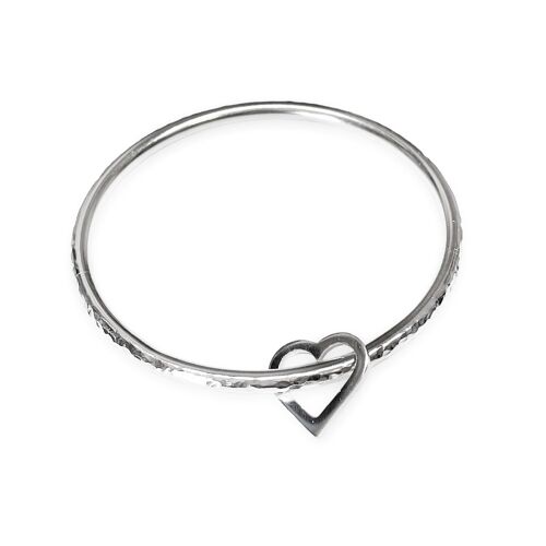 Dimple Bangle with heart