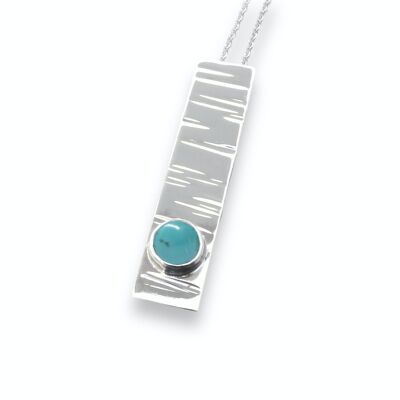 Pendentif Turquoise Écorce 5mm