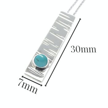 Pendentif Turquoise Écorce 5mm 2