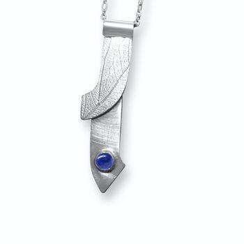 Pendentif Lapis Lazuli Uni/Feuille 5mm 3