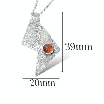 Pendentif Ambre Feuille 5mm 2