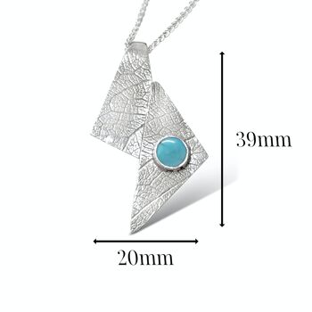 Pendentif Turquoise Feuille 5mm 2