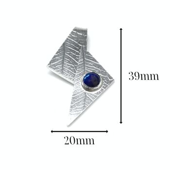 Pendentif Feuille Lapis Lazuli 5mm 2