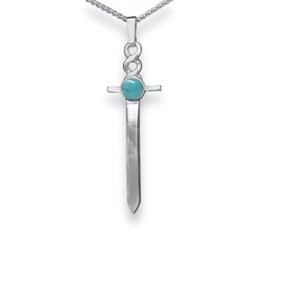 Pendentif poignard Turquoise 5mm