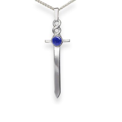 Pendentif poignard 5mm lapis lazuli