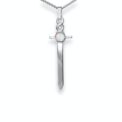 5mm Opal dagger pendant