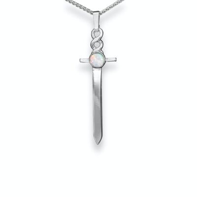 5mm Opal dagger pendant