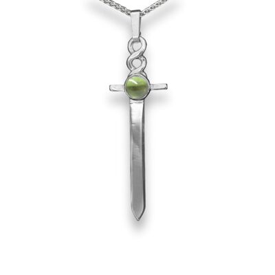 5mm peridot dagger pendant