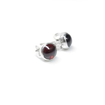 Boucles d'oreilles grenat 2