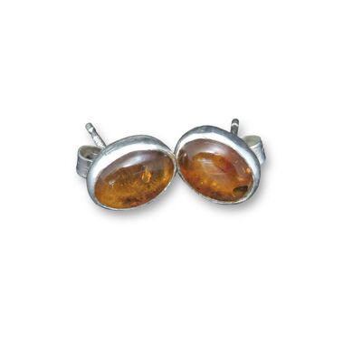 8 x 6mm Amber Earrings