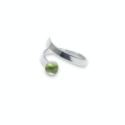 Anillo de peridoto de 5 mm