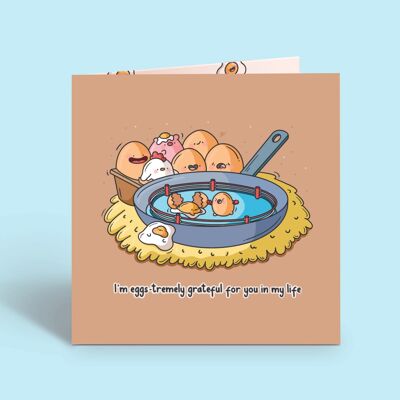 Tarjeta de huevos | Tarjeta de amistad de amor | Tarjeta de felicitación