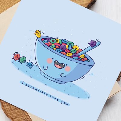 Cute Cereal card  | I cereal-sly love you