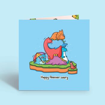 Carte d’anniversaire de dinosaure | Carte de voeux 1