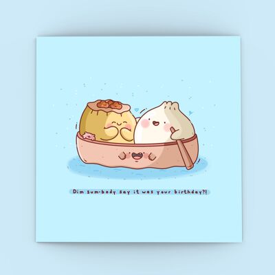 Cute Dim Sum Birthday card | Cute Greeting Cards