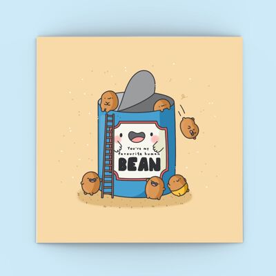 Cute Beans Card | Favourite human bean